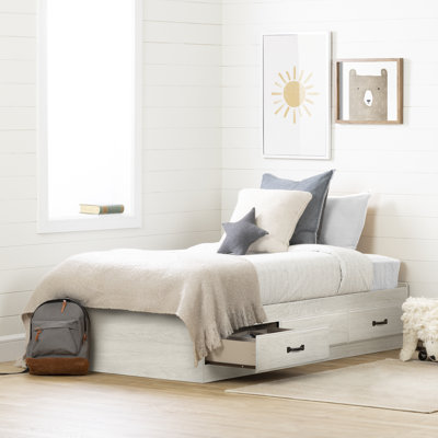 Jasi Wood Standard Bed with 3 Storage Drawers 
