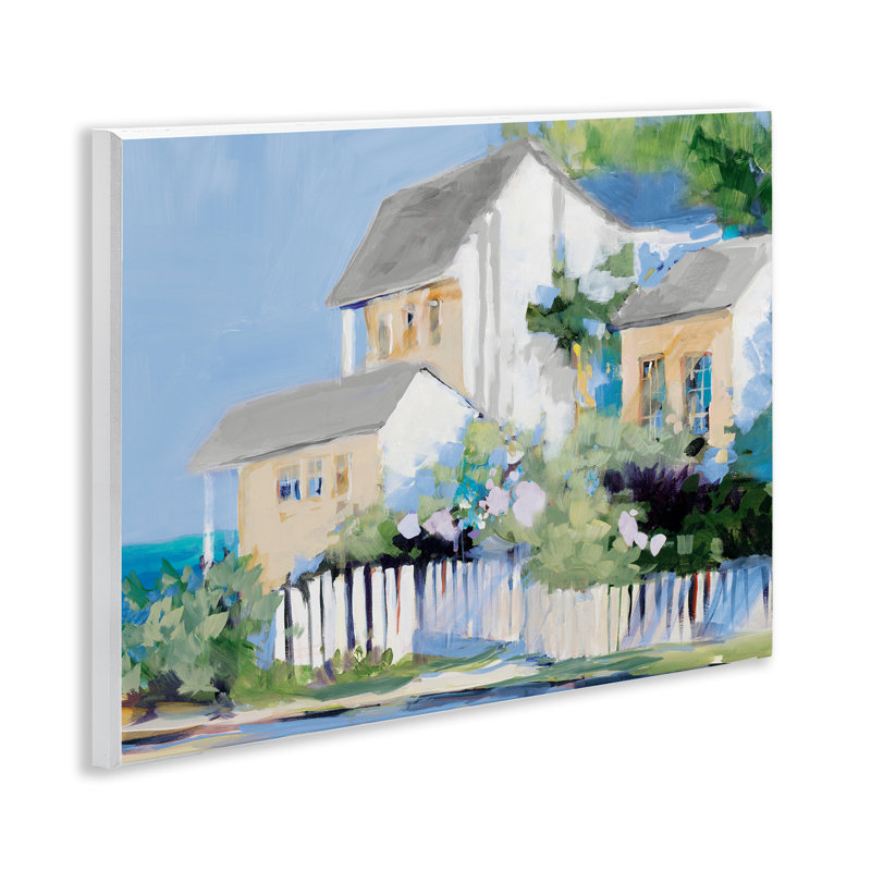 Plaque murale Living by the Water Cottage, design par Jane Slivka