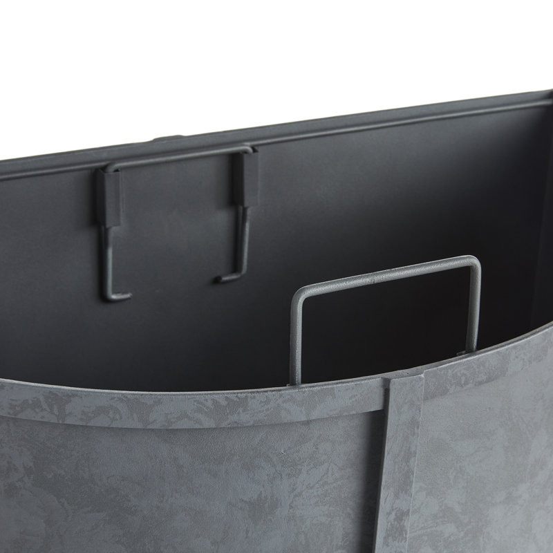 Odelia Round Planter, 25" H x 25" W x 13" D, Gray