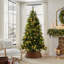 Sapin de Noël artificiel de 1,80 m en pin mélangé avec des pommes de pin, des branches, des guirlandes lumineuses DEL et un support en métal