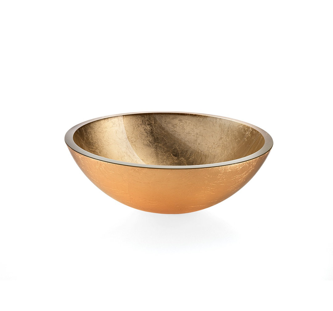 Belfry Bathroom Hadley 305mm L x 305mm W Glass Circular Countertop Basin Sink
