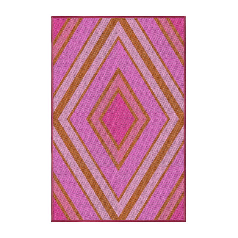 Geometric Indoor Rug, Rectangle 5' x 7'
