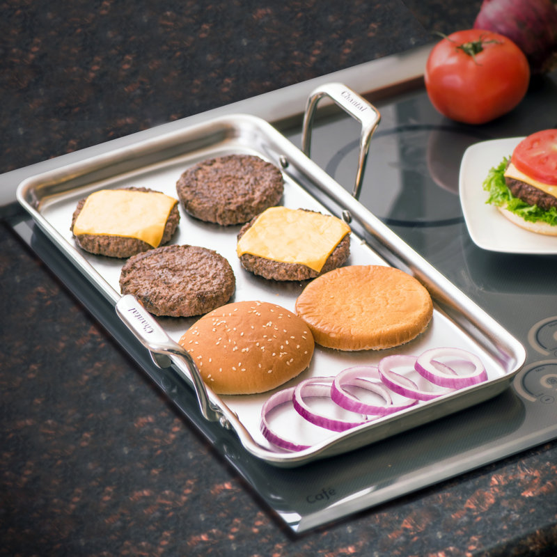 Chantal 19" x 9.5" Stainless Steel Tri-Ply Griddle