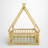 Kids House Platform Bed Frame, Twin Size Floor Design, Guardrail Safety Frame, Bedroom-123429673
