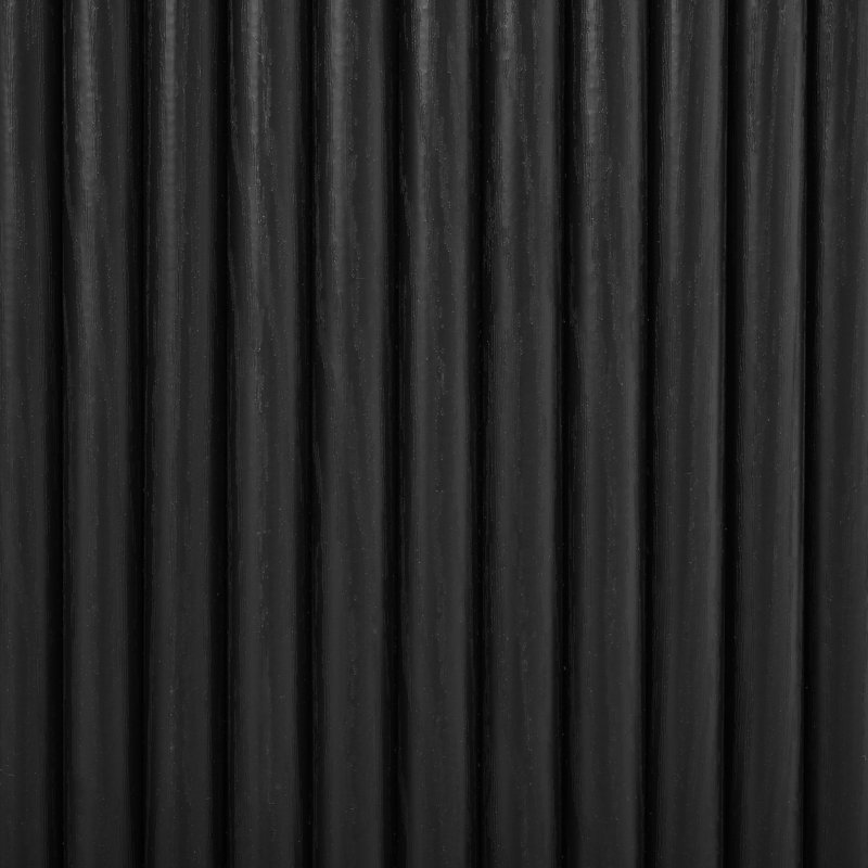 Meuble télé et table basse en bois noir, portes coulissantes cannelées à poignées dorées, espace de rangement généreux pour la conception de portes de salon, ajout de combinaisons luxueuses et polyvalentes à différents environnements