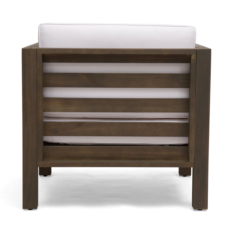 Club Chair, Gray, White