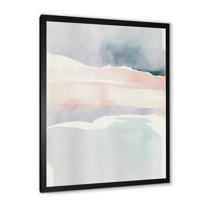 Pastel Serenity IV - reproduction sur toile, Impression noire sur toile encadrée, L 12 po x H 20 po