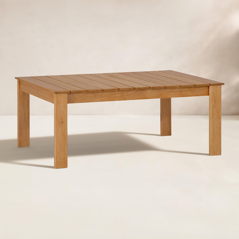 Lanie Rectangular Eucalyptus Outdoor Coffee Table