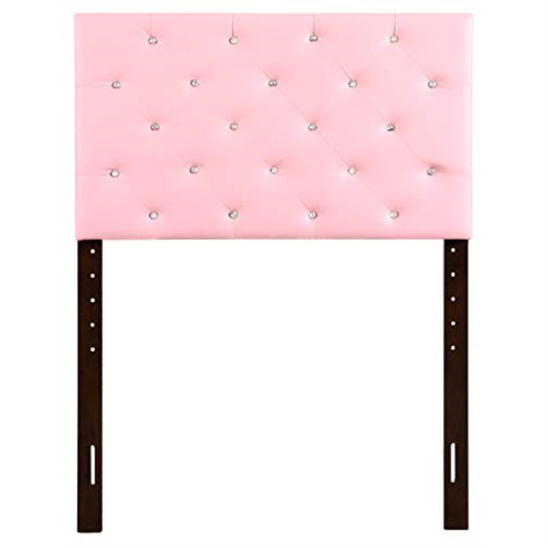 Upholstered Headboard, Twin, Pink 2