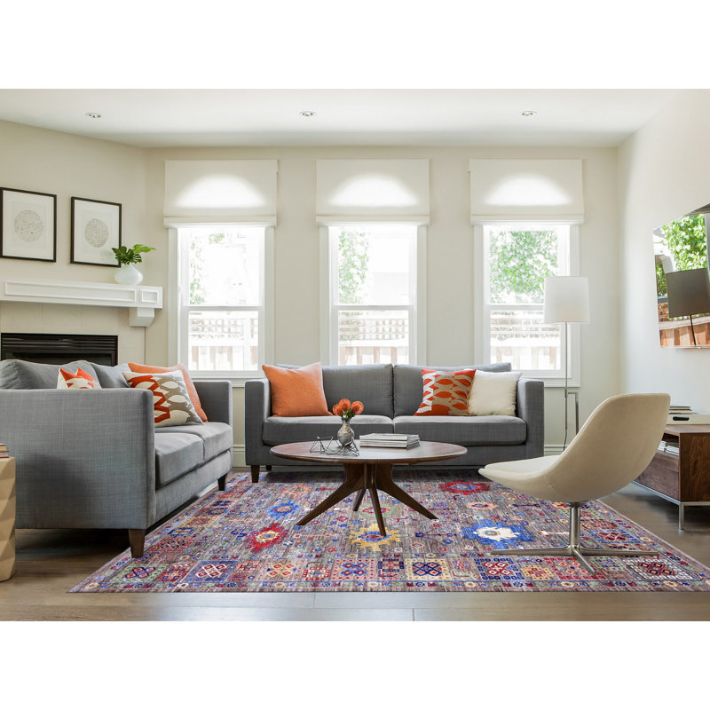 Sharuna One-of-a-Kind Rectangle: 8' X 9'10" New Age Wool Area Rug Grey