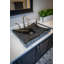 Grand lavabo vasque rectangulaire en granite Zen