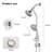 Versatile Water-saving Dual Shower System, Chrome Finish, Modern Bathroom Upgrade