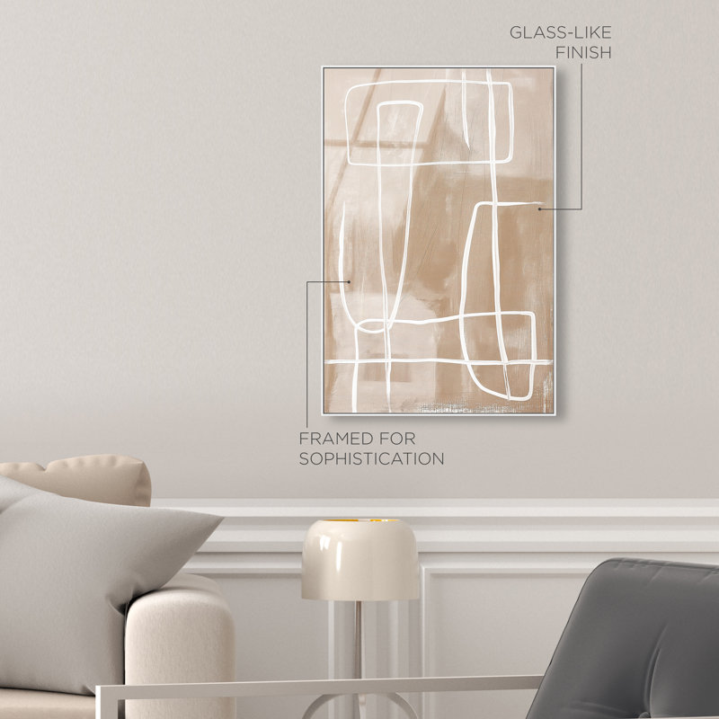 Markings in the Dirt I High-Gloss Frameless Acrylic Glass Wall Art Abstract Print by Oliver Gal, Ready to Hang, 10 x 15