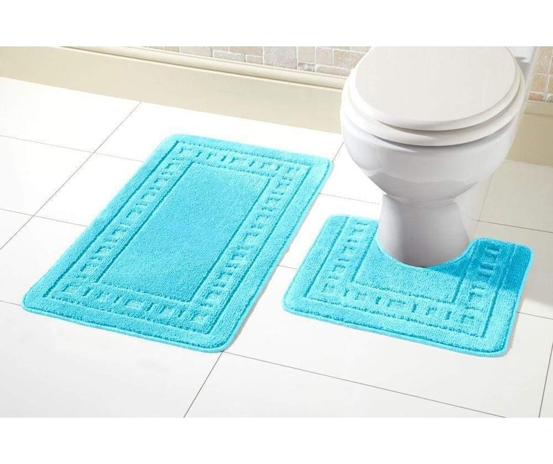 Non-Slip Bath Mat, Aqua Blue