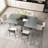 Retro Rectangular Sand Cross Iron Foot Base Dining Table-218277858