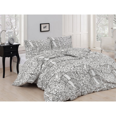 Cotton Blend Toile Duvet Cover