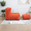 Canapés confortables en velours, fauteuil à billes rouge avec mousse à mémoire de forme pour les salons modernes