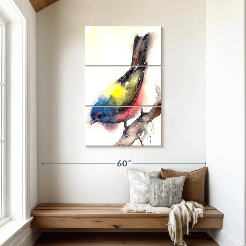 Brampt Bunting Bird, 45" H x 28" W