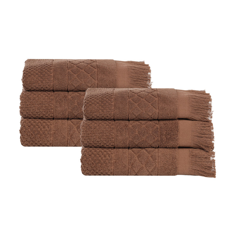Serviette de bain Rolla, Chocolat, Essuie-mains - paquet de 6