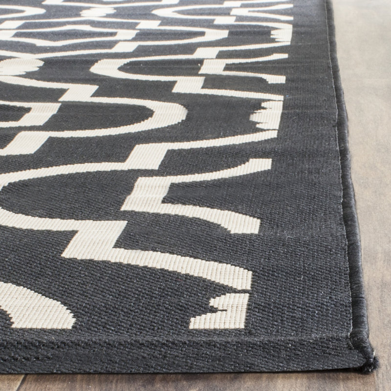 Mandel Geometric Hand Woven Indoor / Outdoor Area Rug, Rectangle 160 x 231 cm