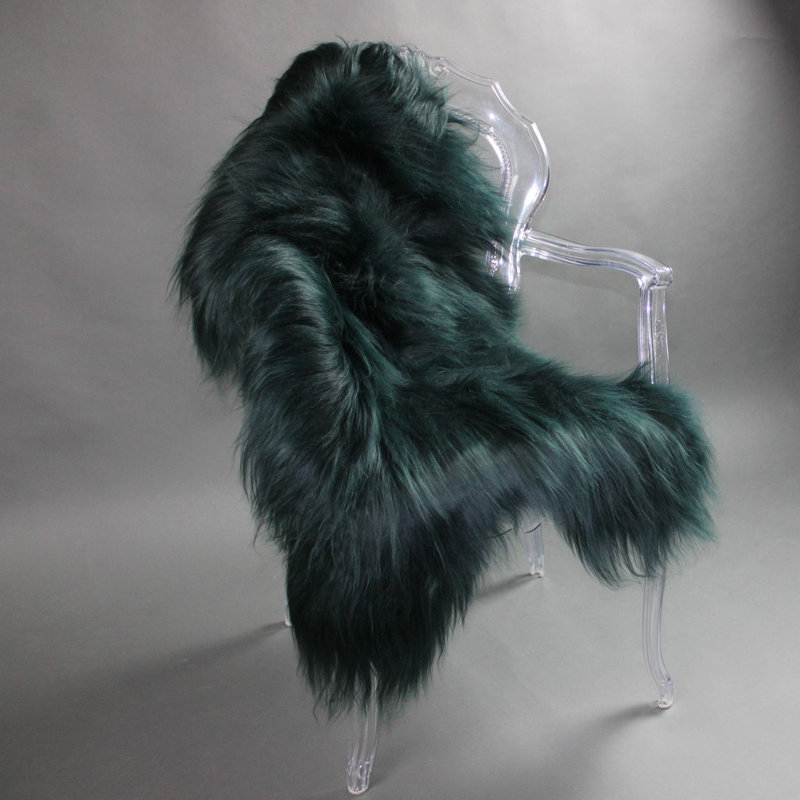 Adlai Solid Colour Sheepskin 65cm X 95cm Area Rug
