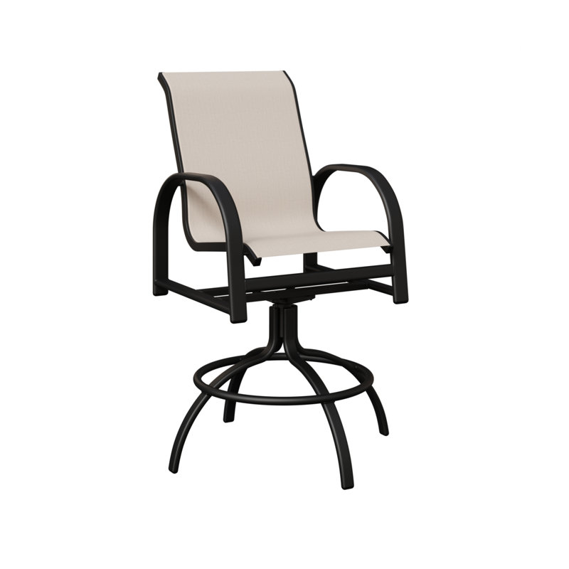 Chaise berçante pivotante Berlin Gardens Murphy Slings, Noir mat, Albâtre