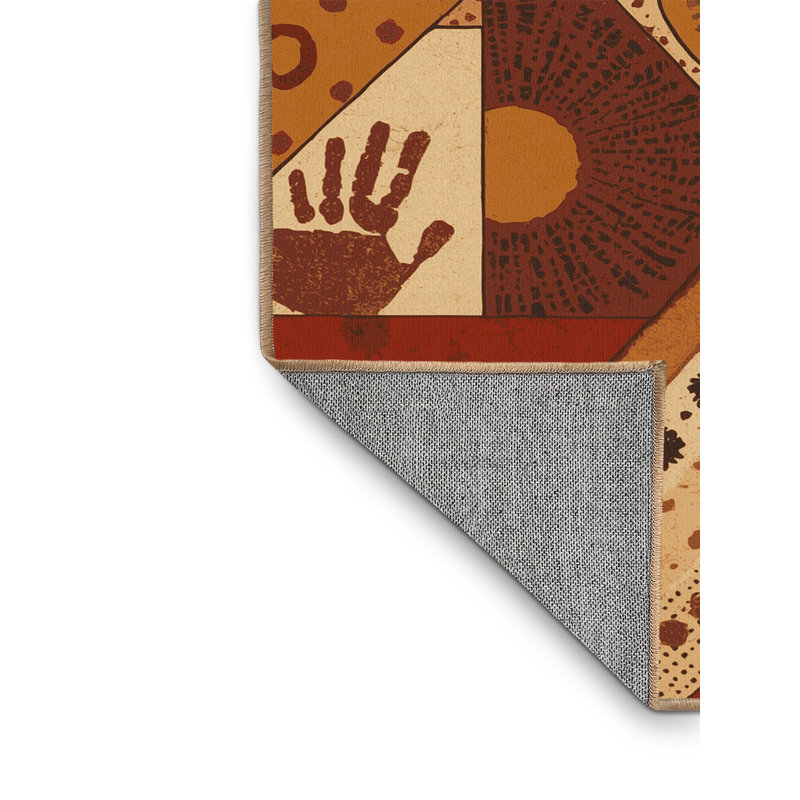 Tapis brun lavable à la machine Orsolya, 5x8