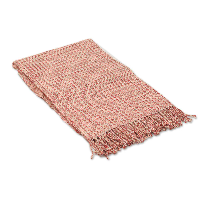 Hand Woven Throw Blanket, Pink