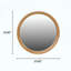 Miroir mural rond en bois naturel, design minimaliste