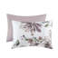 Édredon moderne avec taie décorative mauve à motif floral et taupe-128128331