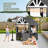 Kids Wooden Outdoor Playhouse For Kids Ages 3-8 With Lemonade Stand, Split Door For Outdoor Play-121353966
