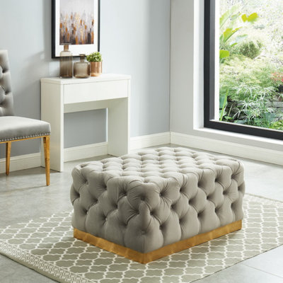 Velvet Ottoman