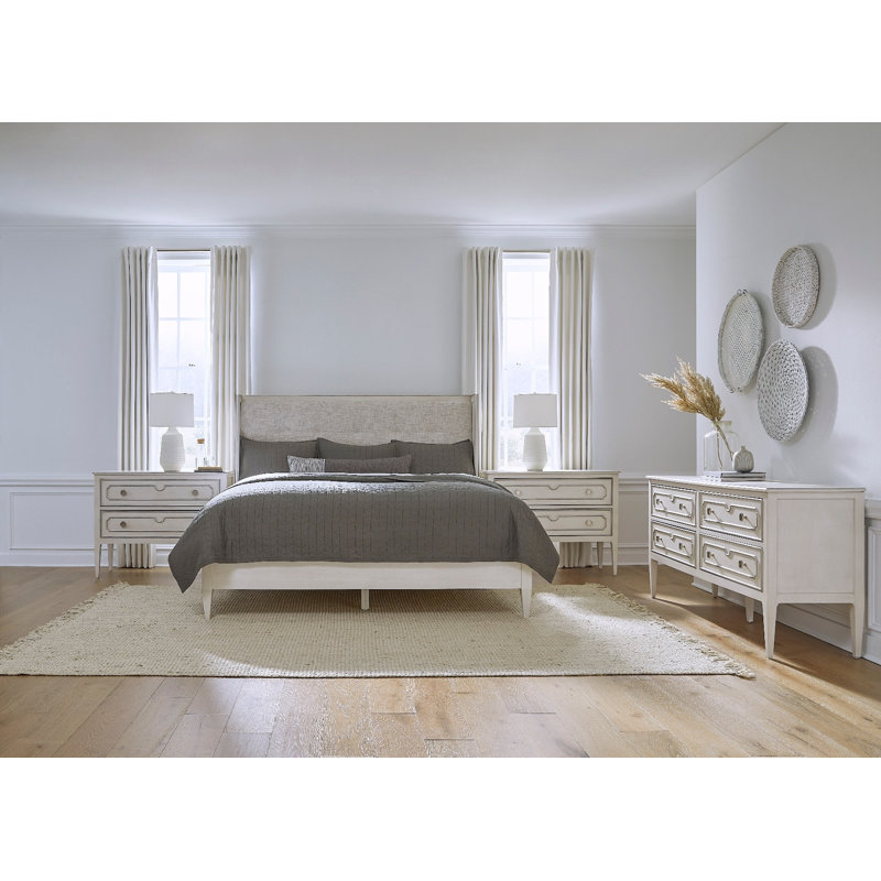 Camille 2 Drawer 44" W Dresser, Pewter