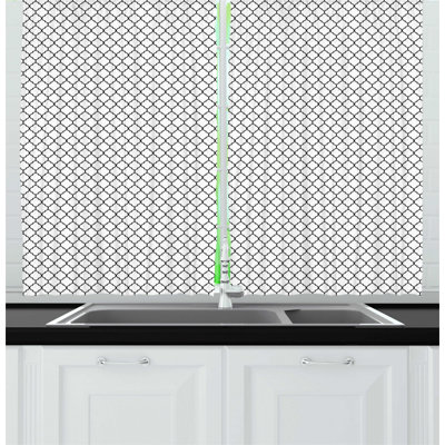 Geometric Kitchen Curtain