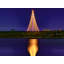 Seaworld Sky Tower at Night From Fiesta Island, San Diego Framed Photographic Print Canvas-65807450-132440179