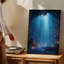 Toile, "Vast Mystical Cave Landscape Illumined Ethereal Blue Light", art mural en cascade d'en haut-1438532400