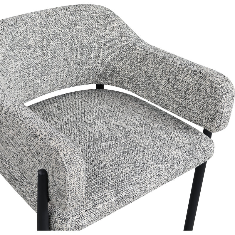 Chaise Jacenta, Tissu en polyester gris