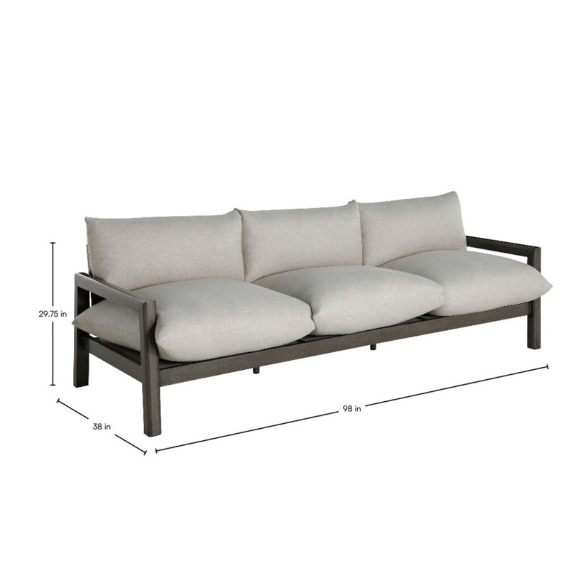 Canapé d'extérieur en aluminium forgé Monterey, Welt, Check Plaid Taupe