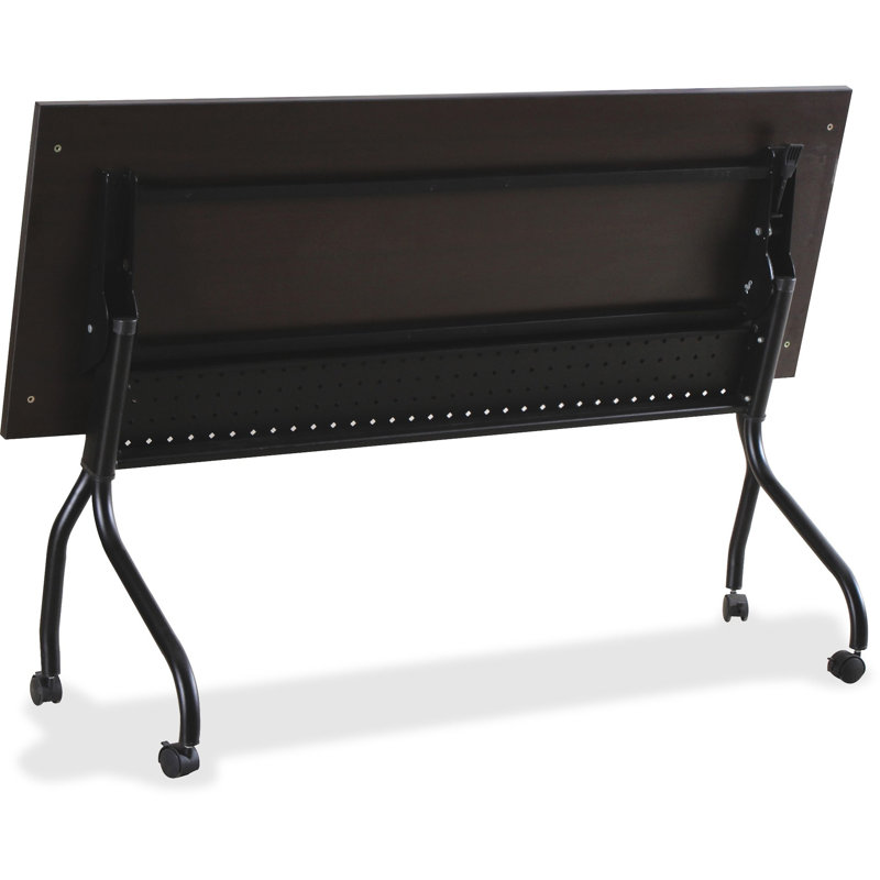 Table de formation avec roulettes, H 29,50 po x L 23,63 po x l 70,88 po, Espresso, Noir