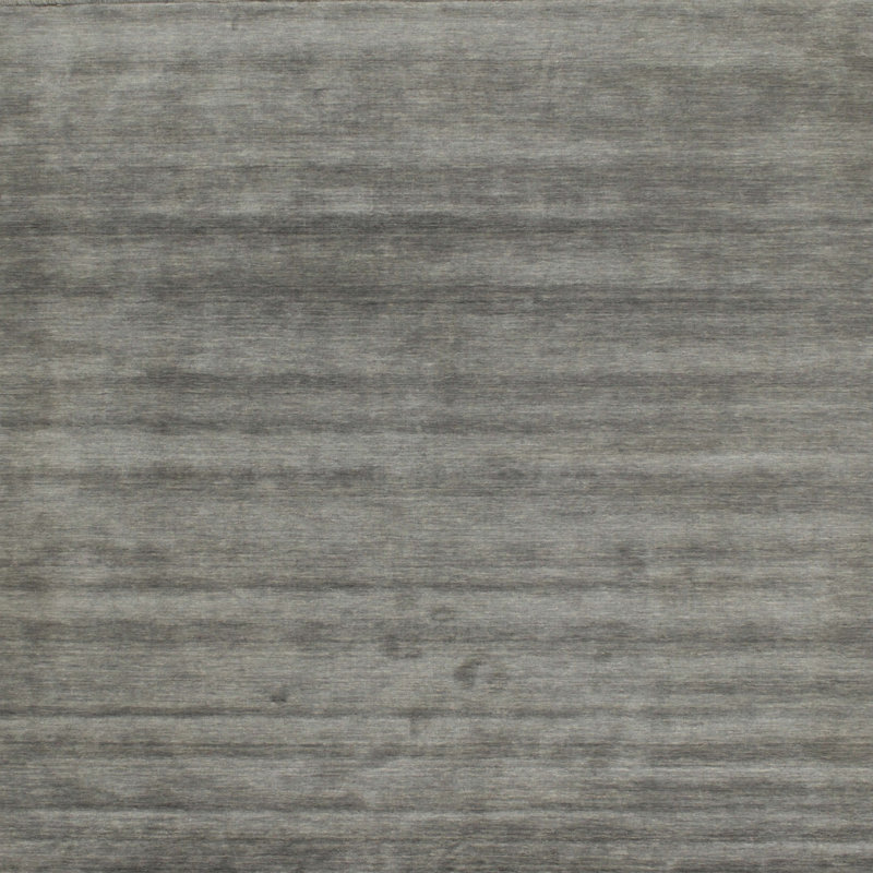Tapis contemporain noir / gris, Carré 8 pi