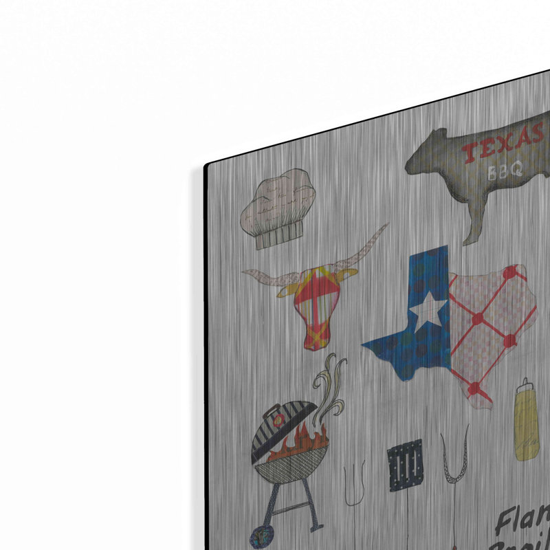 «Summer Grilling II» par Courtney Prahl, art mural en métal, 12 po x 16 po