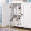 Bathroom Storage Cabinet with 2 Doors & Open Storage Shelf