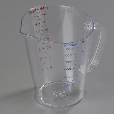 Carlisle Food Service Products 1 -Piece Plastic Stainless Steel Liquid Measuring Cups