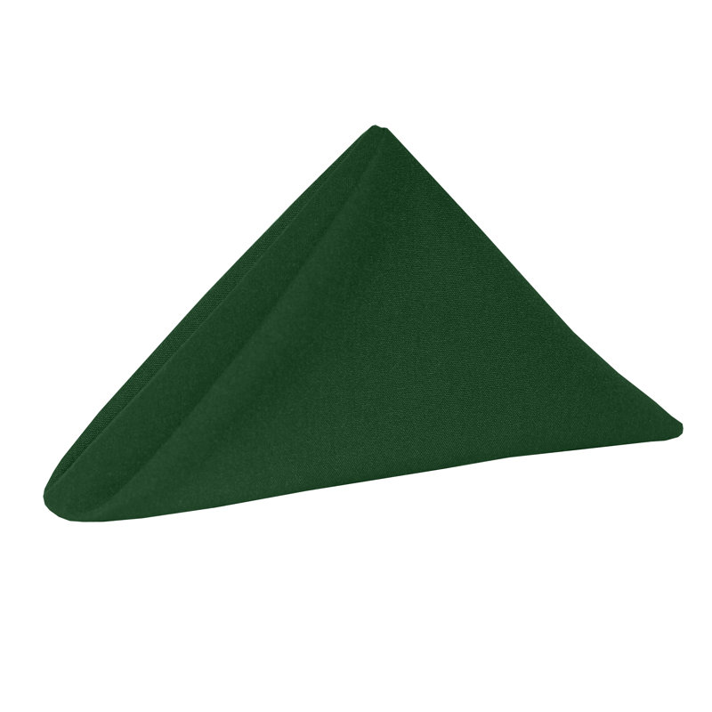 Aizhan Polyester Solid Colour Square Napkin, Hunter, 17" x 17"