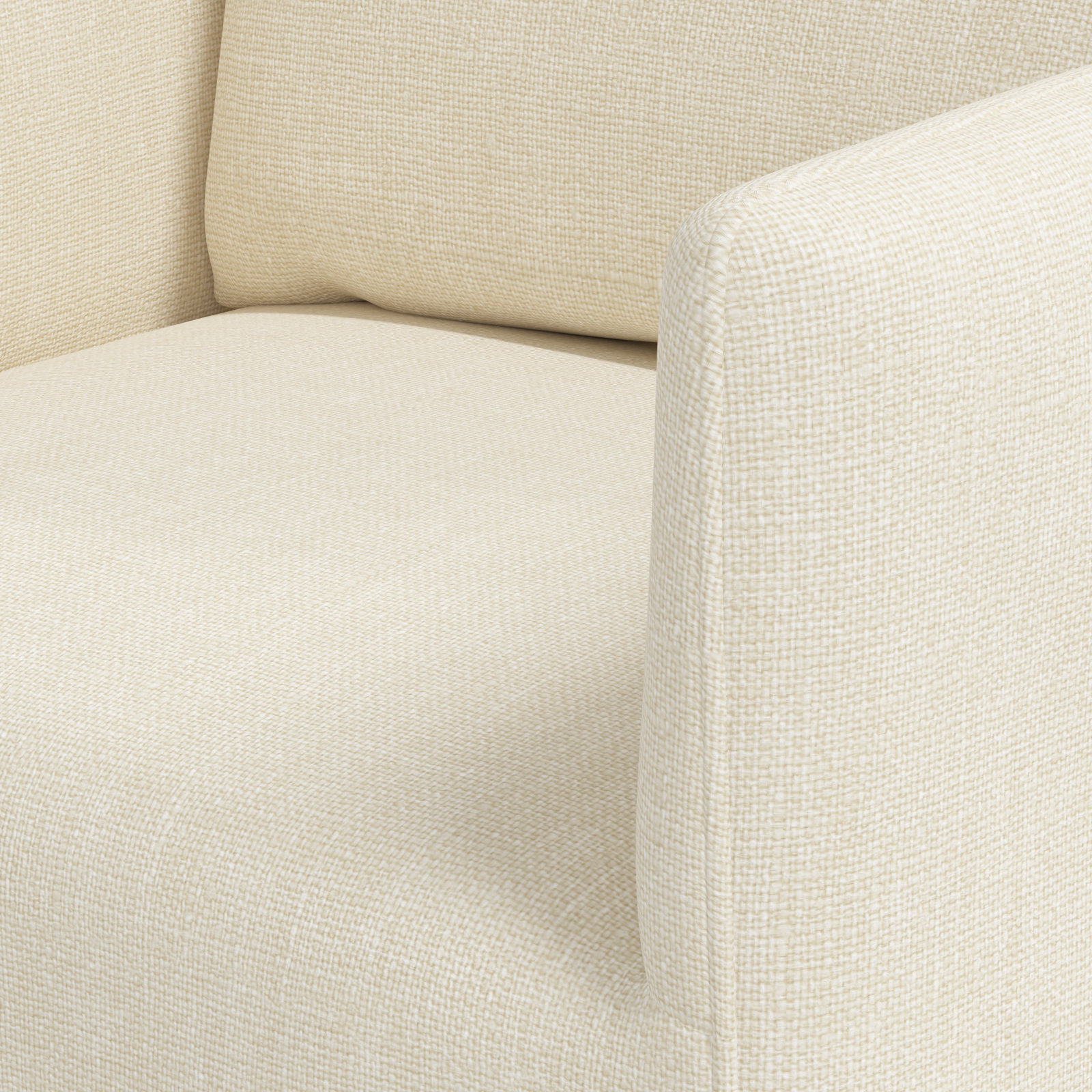 Stoffer Home Lindy Linen Armchair, Relaxed Linen Cream