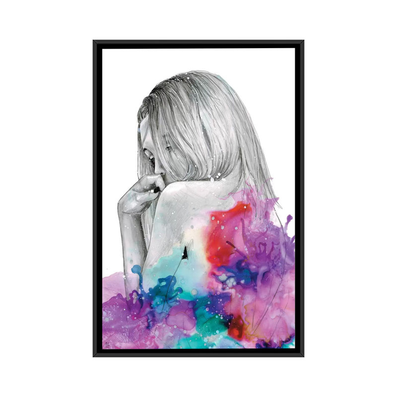 « sans titreed ix », impression sur toile, H 26 po x l 18 po x P 1,5 po, Toile avec cadre noir, Pas de tapis