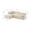 Modernist 61.81" W x 96.46" D x 30.12" H High Back Corduroy 3-Seat L-Shaped Sectional Sofa