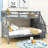 Crissa Kids Twin Over Full Wood Bunk Bed with Shelves-1329560928