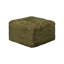 Canapé d'angle modulaire 6 pièces pour salon, couleur vert olive, rembourrage en fausse fourrure et mousse haute densité compressée, fauteuils sans accoudoirs, pouf