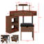 Commode élégante avec pieds en métal et armoire de rangement à miroir avec 6 tiroirs-15558136
